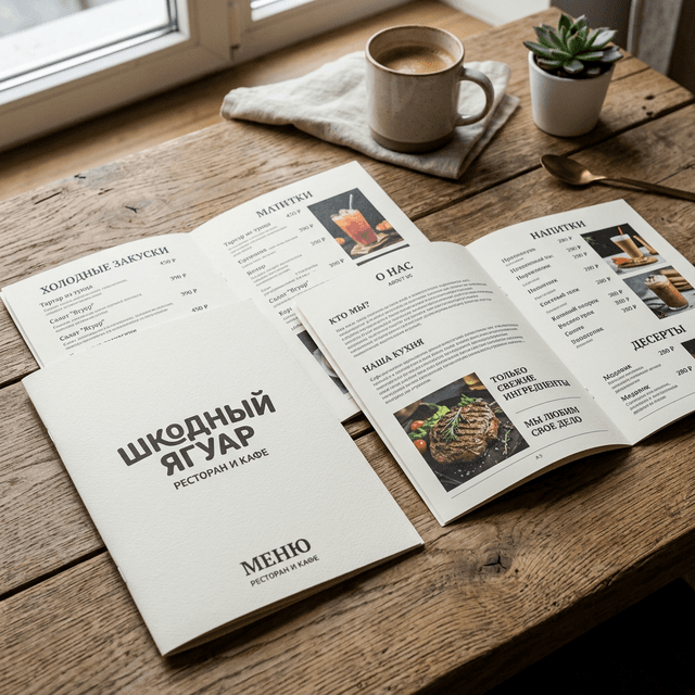 Печать: Брошюры и меню на заказ